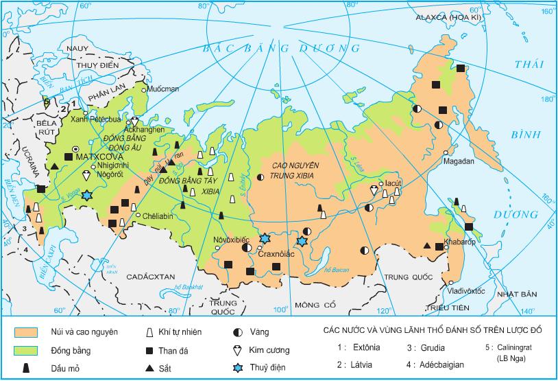 Lý thuyết Liên Bang Nga - Tự nhiên, dân cư, xã hội | Địa lí lớp 11 (ảnh 1)