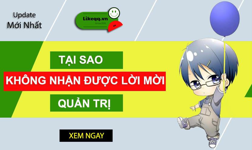 tại sao không nhận được lời mời quản trị viên