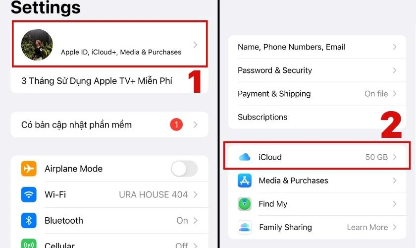 Cách chuyển dữ liệu số điện thoại từ iPhone sang iPhone bằng iCloud