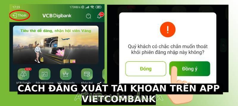 Cách đăng xuất tài khoản trên app Vietcombank để đăng nhập tài khoản khác