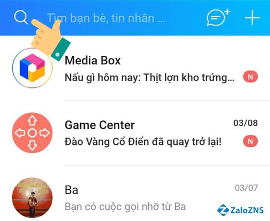 Chọn biểu tượng kính lúp