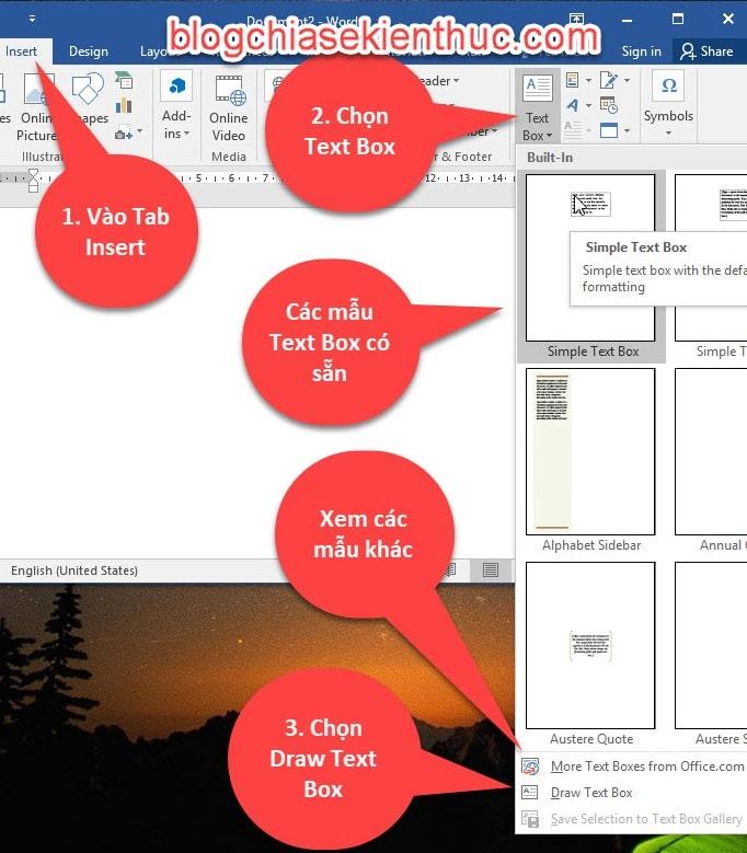 Hướng dẫn sử dụng Text Box trong Word từ A đến Z