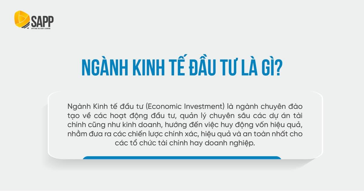 ngành kinh tế đầu tư là gì