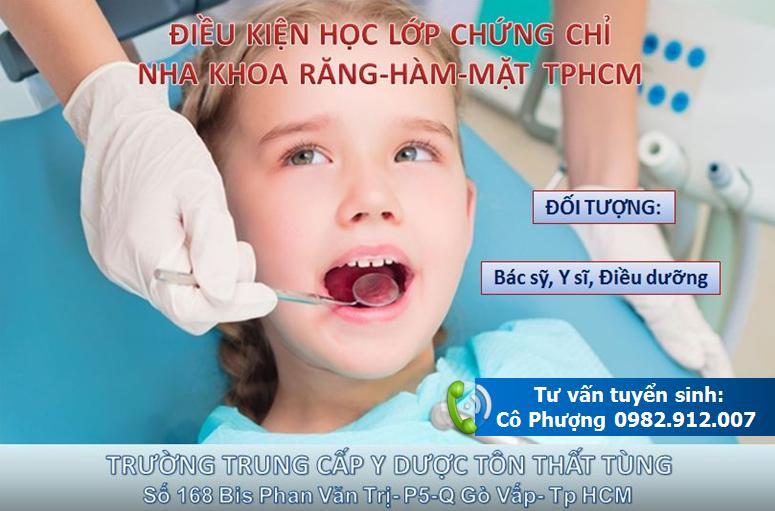 CHỨNG CHỈ KỸ THUẬT VIÊN NHA KHOA RĂNG HÀM MẶT TẠI TPHCM