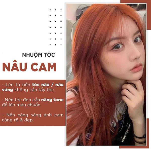 Top 10 màu tóc nâu cam đẹp ấn tượng trẻ trung hot nhất hiện nay - 1