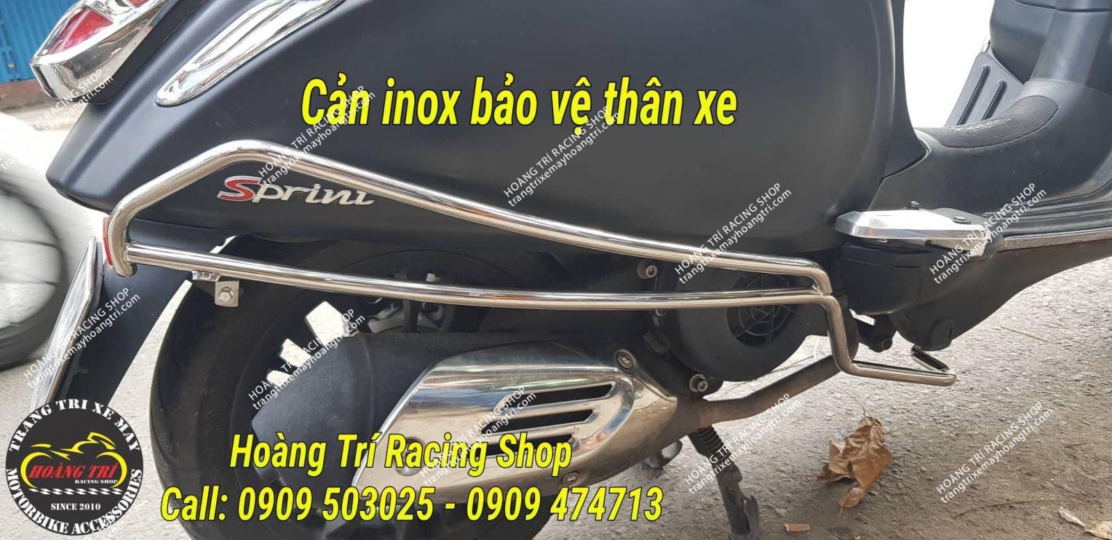 Cản inox bảo vệ xe vespa sprint