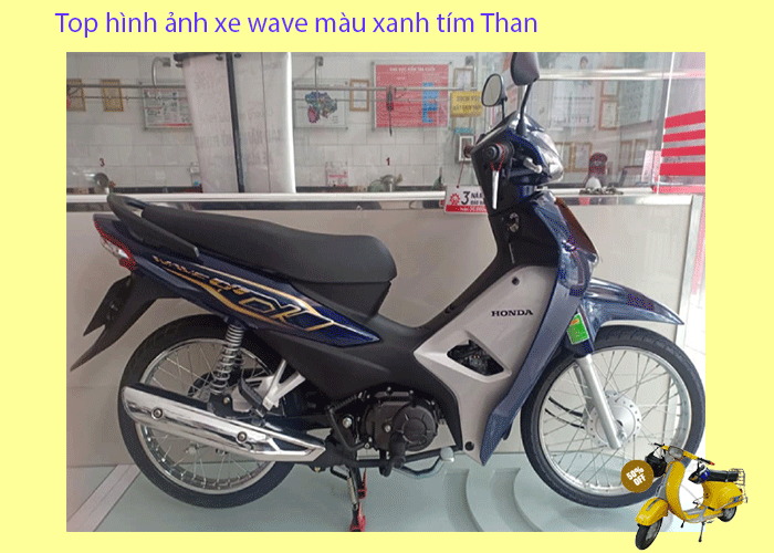 Top 50 hình ảnh xe Wave màu xanh tím than Đẹp