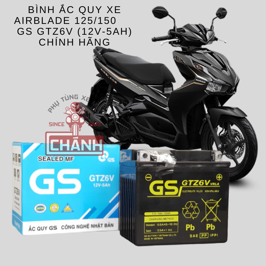 Bình ắc quy xe Airblade 125/ 150 chính hãng GS (12V-5ah)