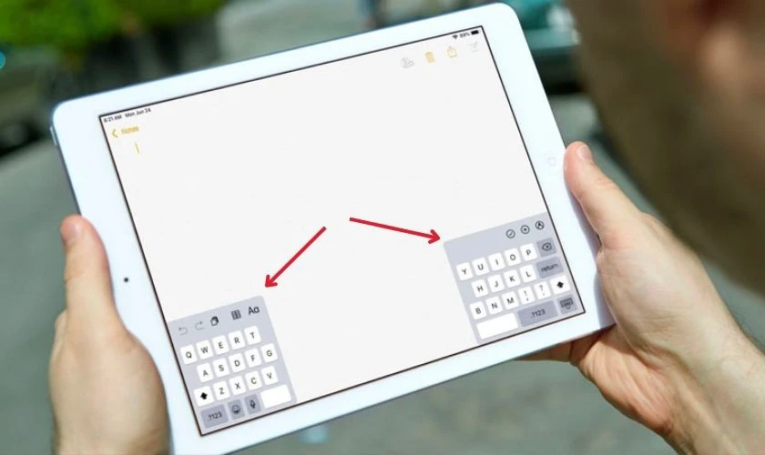 Bàn phím iPad bị thu nhỏ là gì