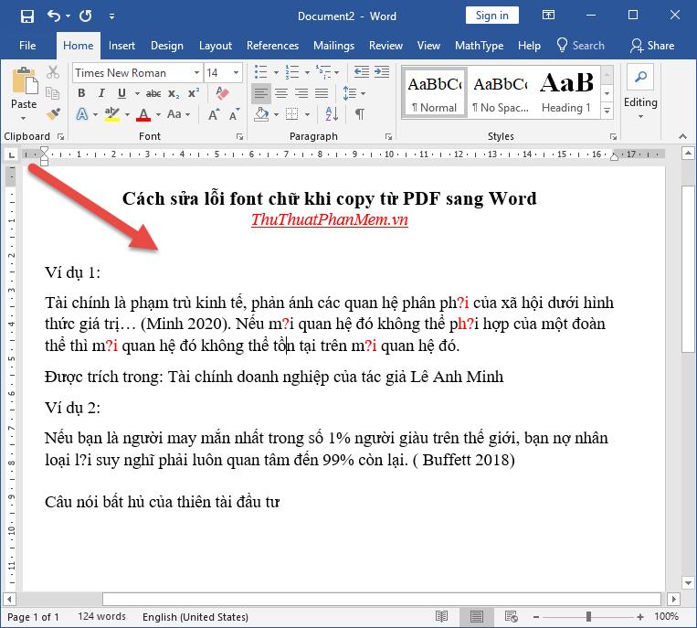 Giải quyết vấn đề lỗi font khi sao chép từ PDF sang Word