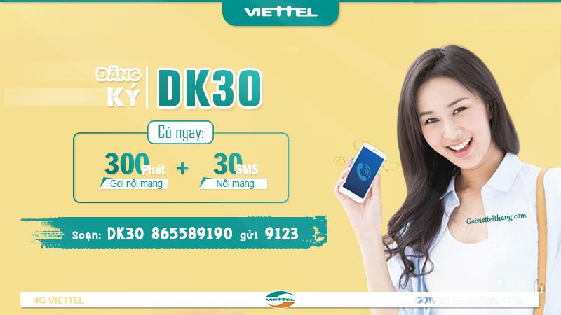 Gói cước MP30X của Viettel