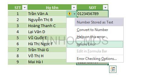 5 cách thêm số 0 trong Excel vào đầu dãy số chi tiết nhất