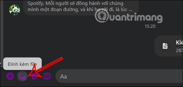 Tải file âm thanh lên Messenger