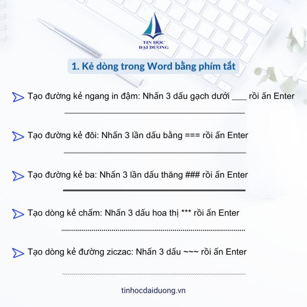 03 Cách kẻ dòng trong Word đơn giản bạn nên biết