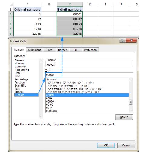 Cách thêm các số 0 vào đầu các giá trị trong Excel