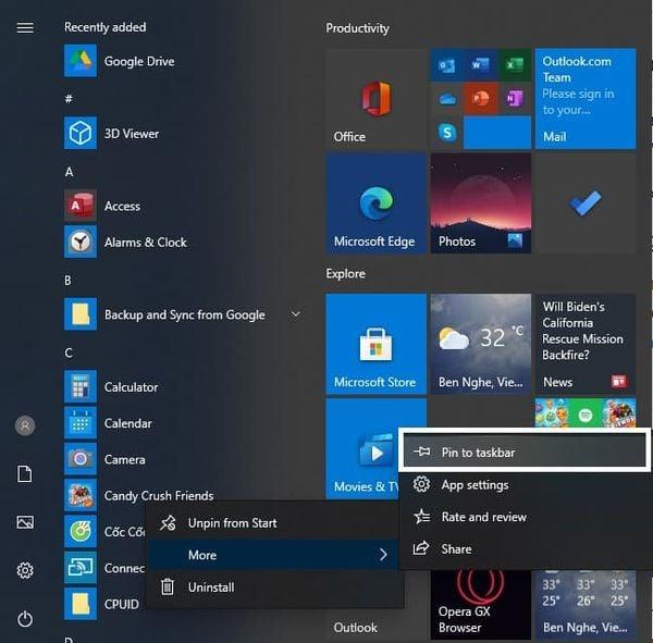 Những cách điều chỉnh thanh taskbar trên laptop Windows 10, Windows 11