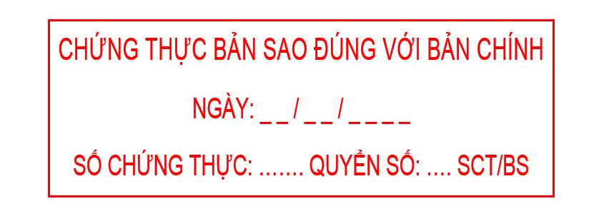 Chứng thực bản sao