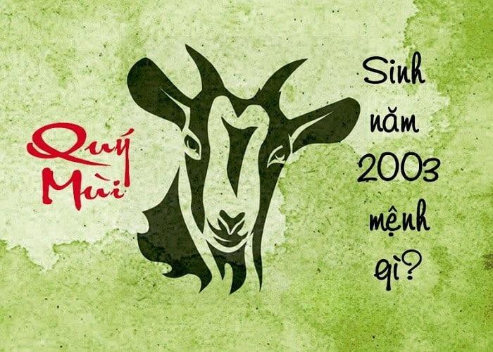 Người sinh năm 2003 mệnh gì? Xem tử vi tính cách, tình duyên, sự nghiệp của người tuổi Quý Mùi