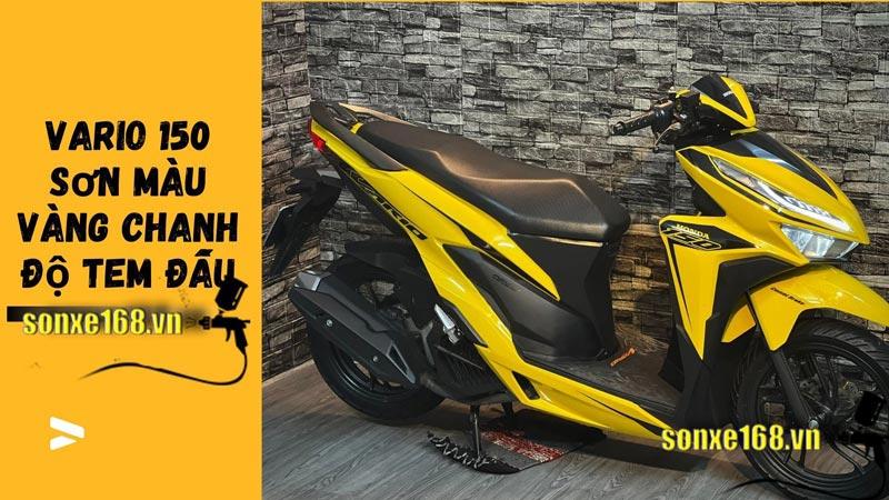 Sơn Xe Vario Màu Vàng Chanh Tại Sơn Xe 168