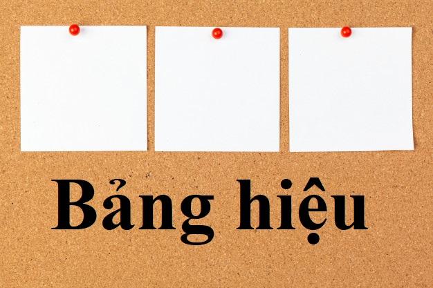 bảng hiệu tiếng anh là gì