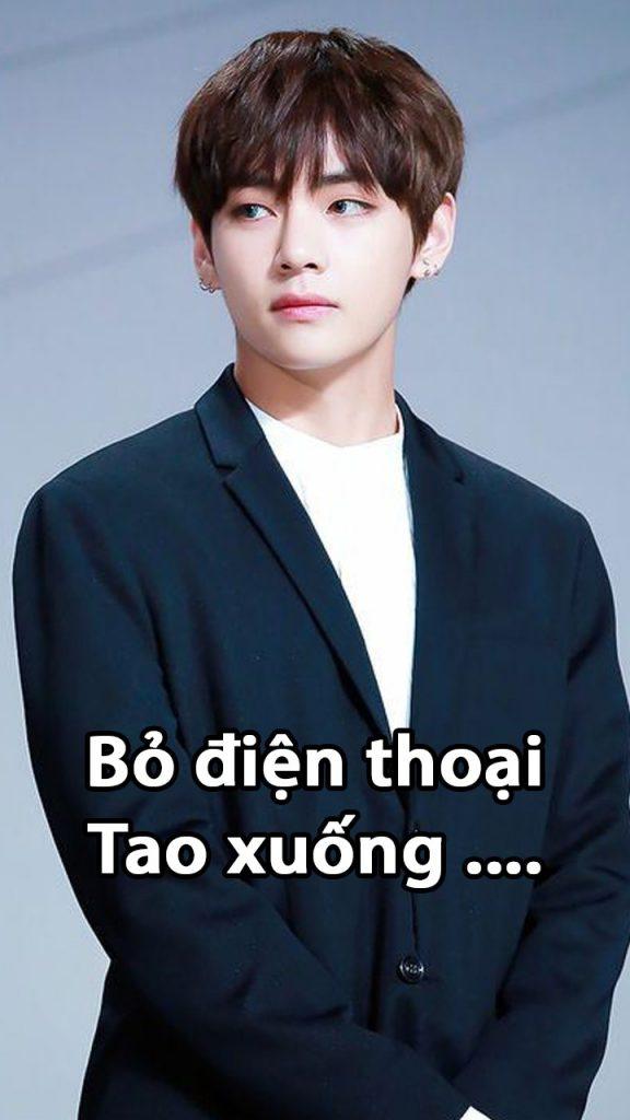 Ảnh nền điện thoại bỏ điện thoại tao xuống Idol nổi tiếng V (BTS)