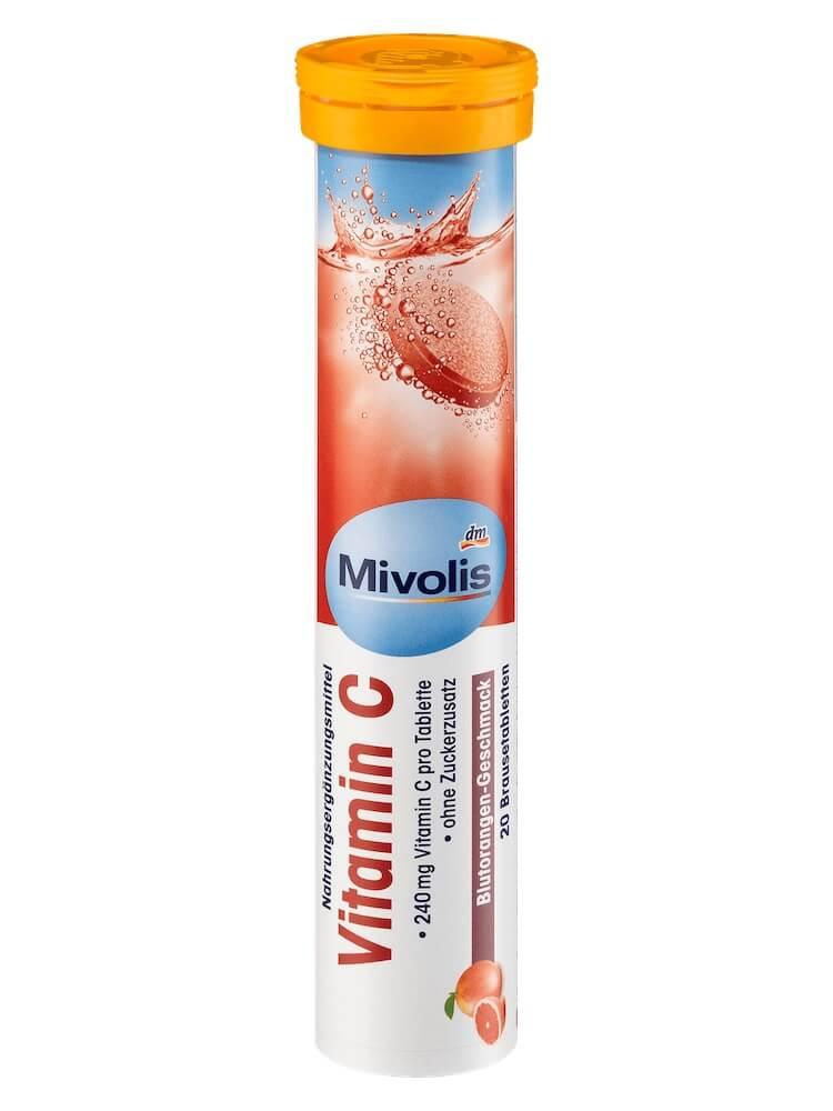 Viên sủi bổ sung vitamin C Mivolis Vitamin C, 20 viên