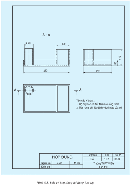 Lý thuyết Công nghệ 11 Bài 8 (mới 2023 + 10 câu trắc nghiệm): Thiết kế và bản vẽ kĩ thuật