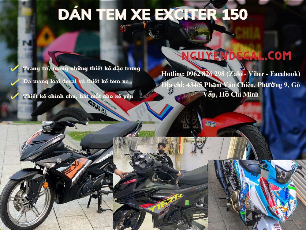 Dán tem xe Exicter 150