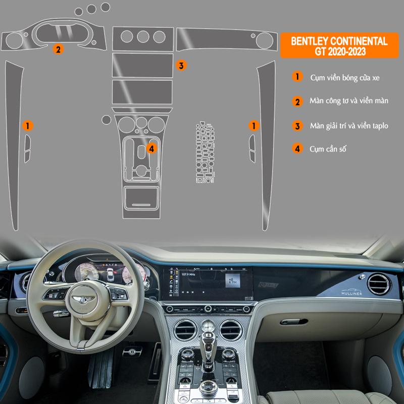 Dán PPF nội thất xe Bentley Continental GT 2020-2023