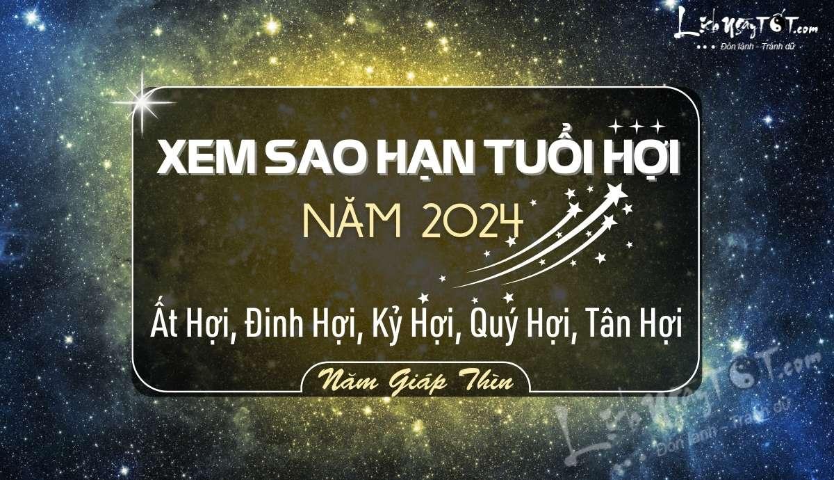 Sao hạn tuổi Hợi năm 2024: Sao chiếu mệnh đầy đủ các tuổi Kỷ Hợi, Đinh Hợi, Ất Hợi, Quý Hợi và Tân Hợi