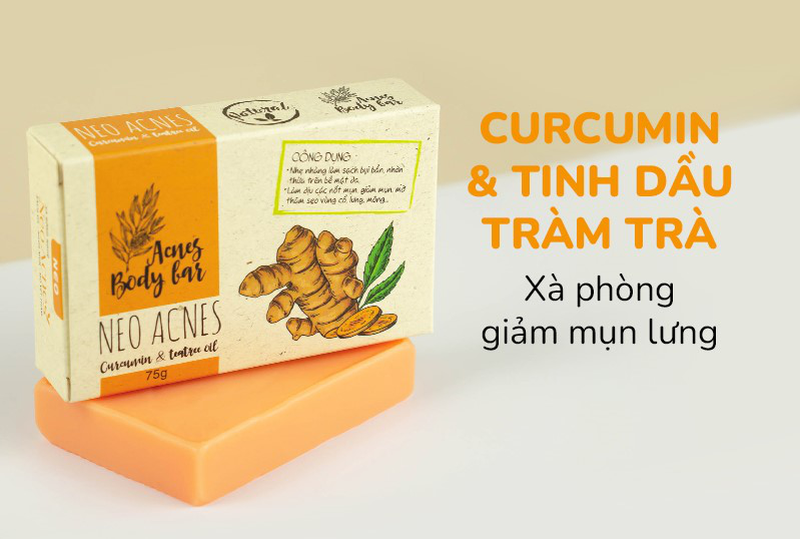 Xà phòng Acnes Body Bar Neo Acnes Curcumin & Teatree Oil hỗ trợ điều trị mụn (75g) 1