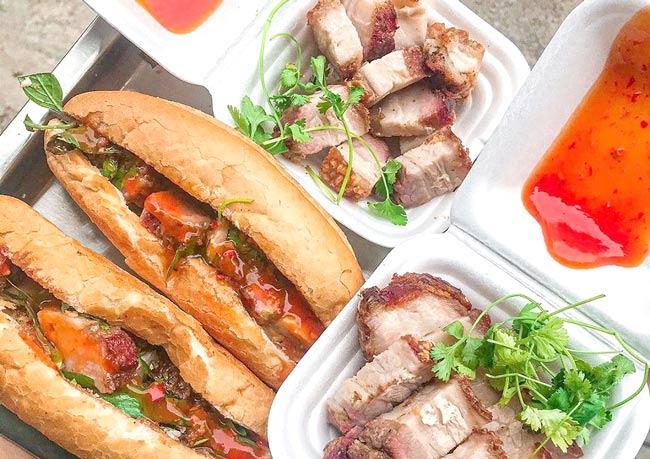 bánh mì heo quay bao nhiêu calo