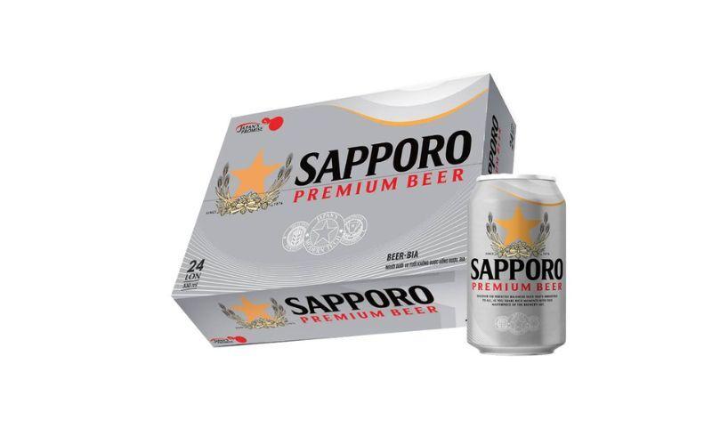 Bia Sapporo Premium 330 ml - 24 lon