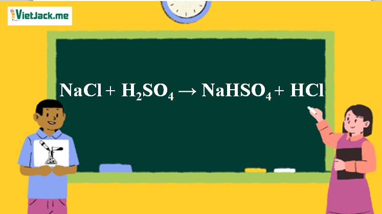 NaCl + H2SO4 → NaHSO4 + HCl | NaCl ra NaHSO4 l NaCl ra HCl