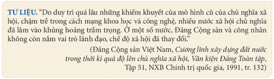 Giải SGK Lịch Sử 11 Bài 4 (Kết nối tri thức): Sự phát triển của chủ nghĩa xã hội từ sau chiến tranh thế giới thứ hai đến nay